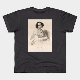 Fanny Mendelssohn | Portrait of Fanny Mendelssohn and manuscript with original signature Kids T-Shirt